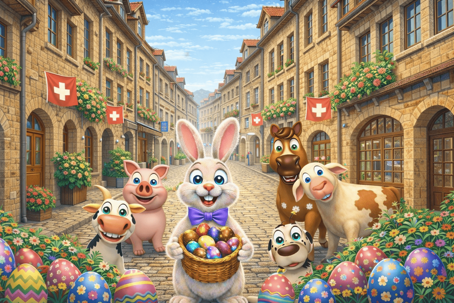 Chasse aux oeufs en Vieille Ville de Genève "Mission chocolat pour les Pak'potes"